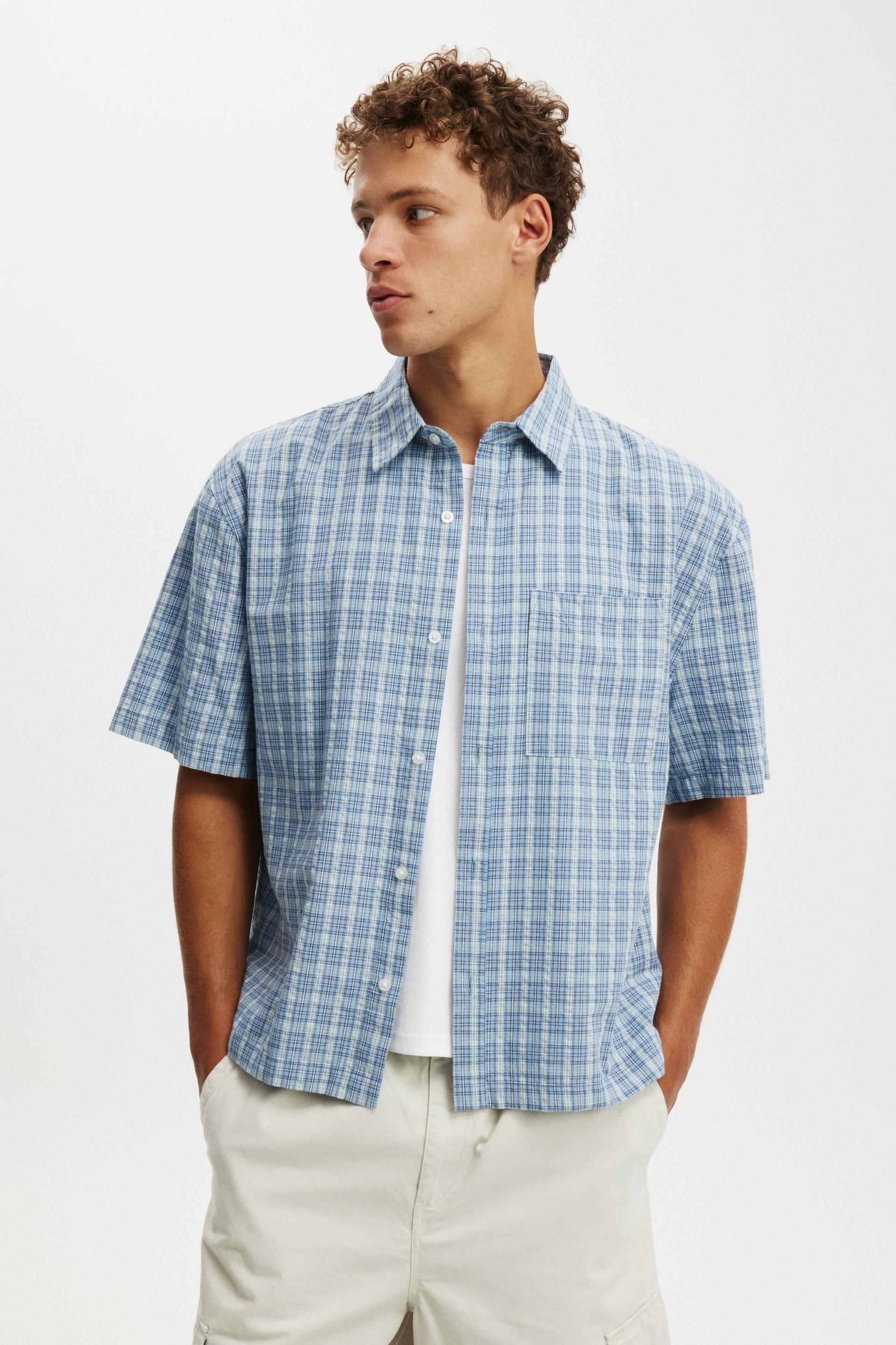 Darcy Short Sleeve Shirt - Sky Check