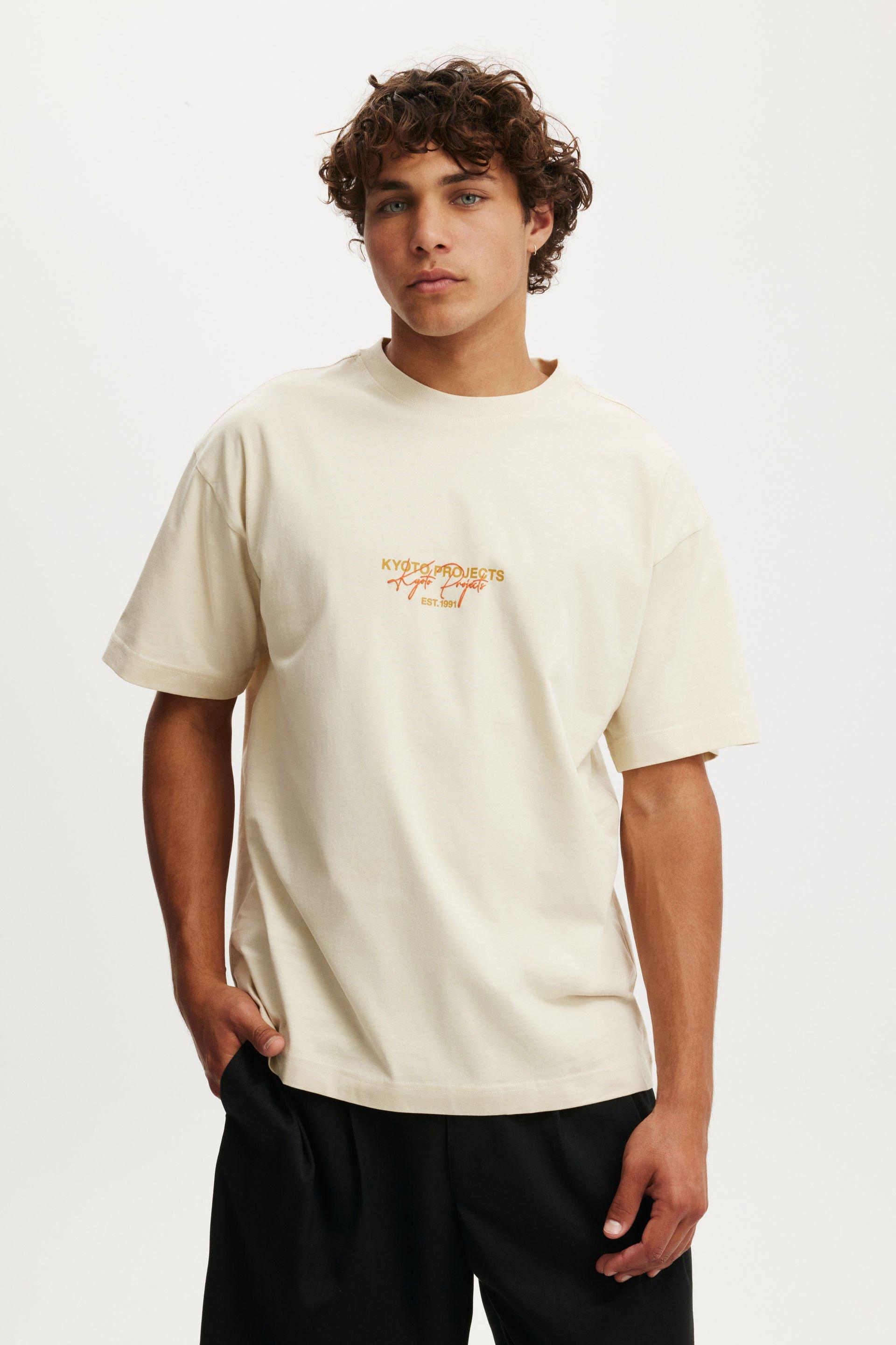 Box Fit Text T-Shirt - Ecru/Kyoto Projects