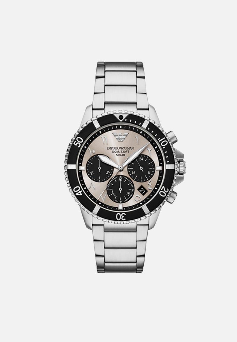 World Explorer Solar-Powered Chronograph Watch - Silver