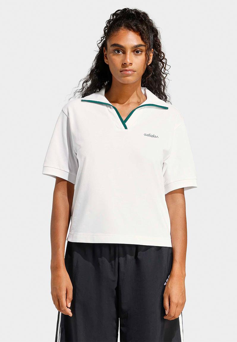 W Cp Polo - White/Collegiate Green