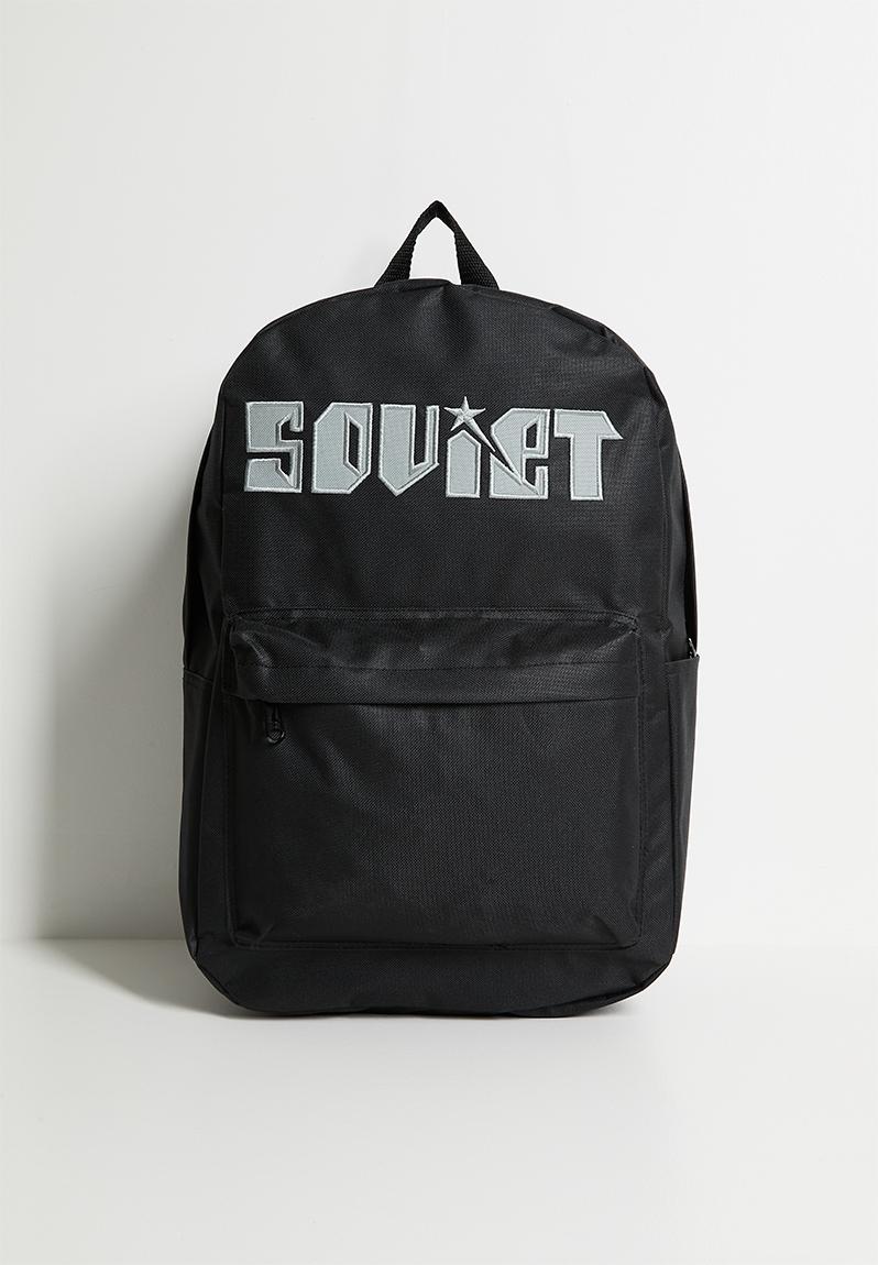Techno Nylon Backpack - black & silver