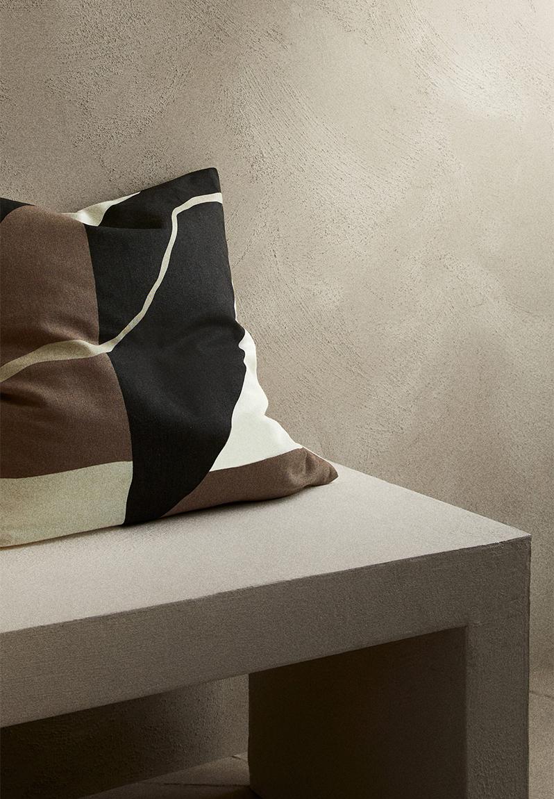 Patterned cushion cover - mole/colour block - 1192706049