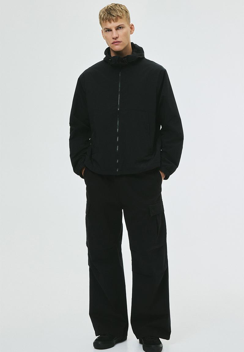 Hooded windbreaker - black - 1293996001