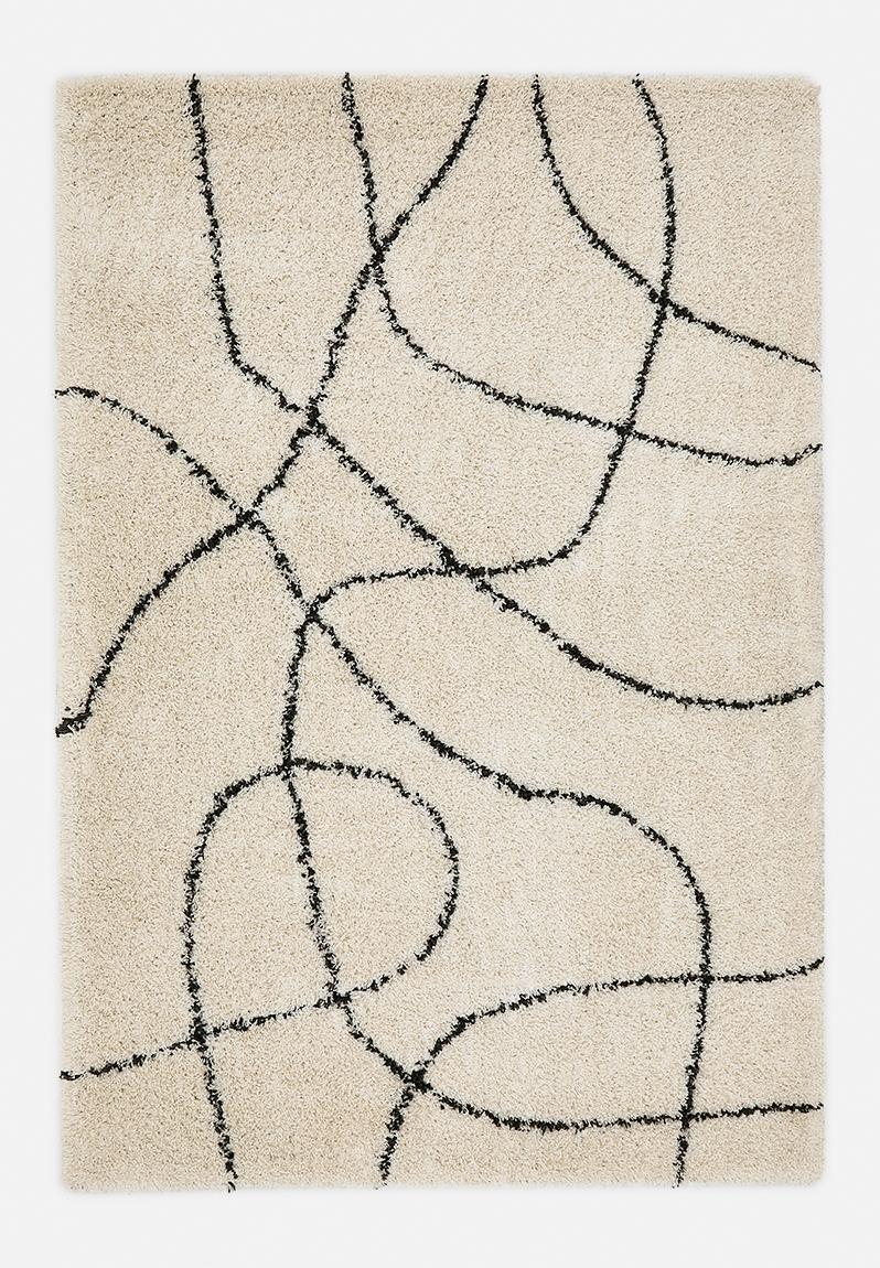 Shaggy Rug Swirl - Natural.