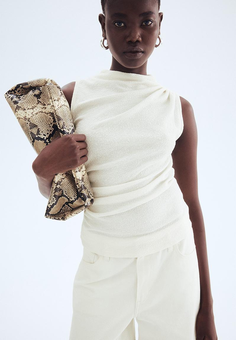 Draped top - white - 1300277001