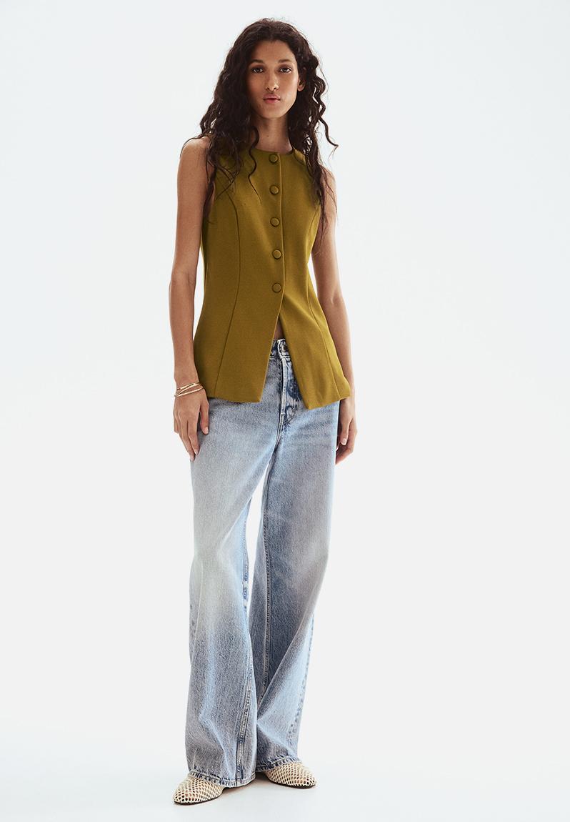 Ponte di roma waistcoat - olive green - 1301297002