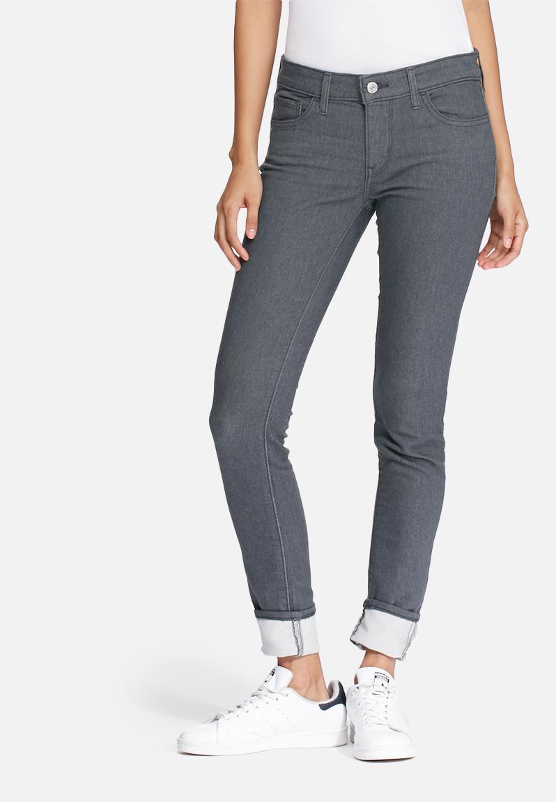 levi's 711 skinny grey jeans