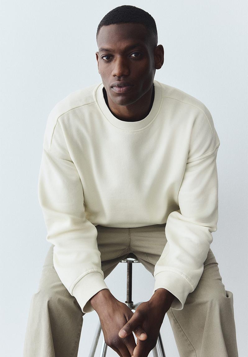 Loose fit sweatshirt - white - 1308076002