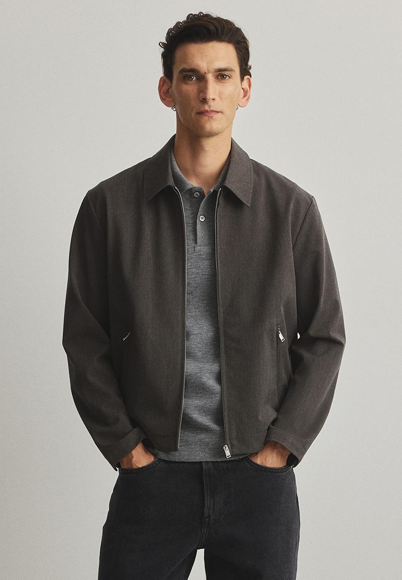Blouson jacket - dark brown - 1282809002