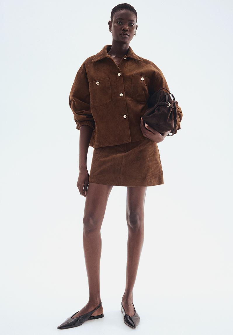 Oversized jacket - brown - 1297462002