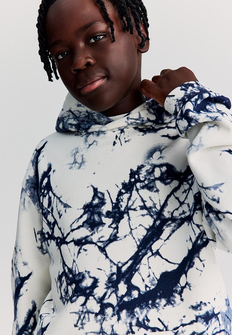 Hoodie - white/marbled - 1238616029