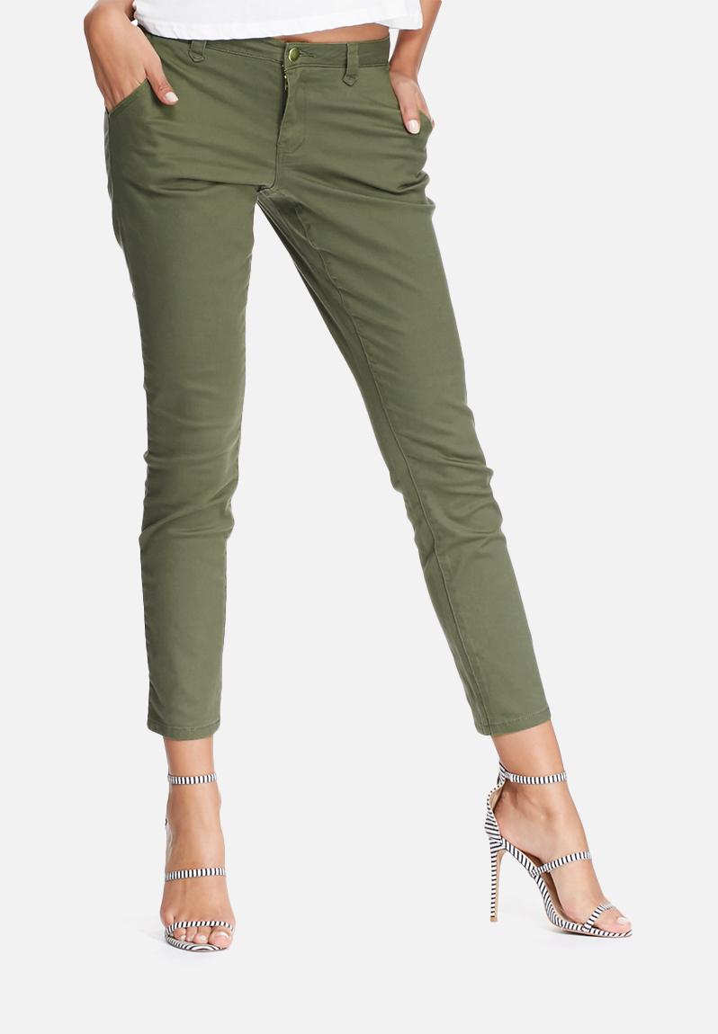 Mayas chino - ivy green VILA Trousers | Superbalist.com