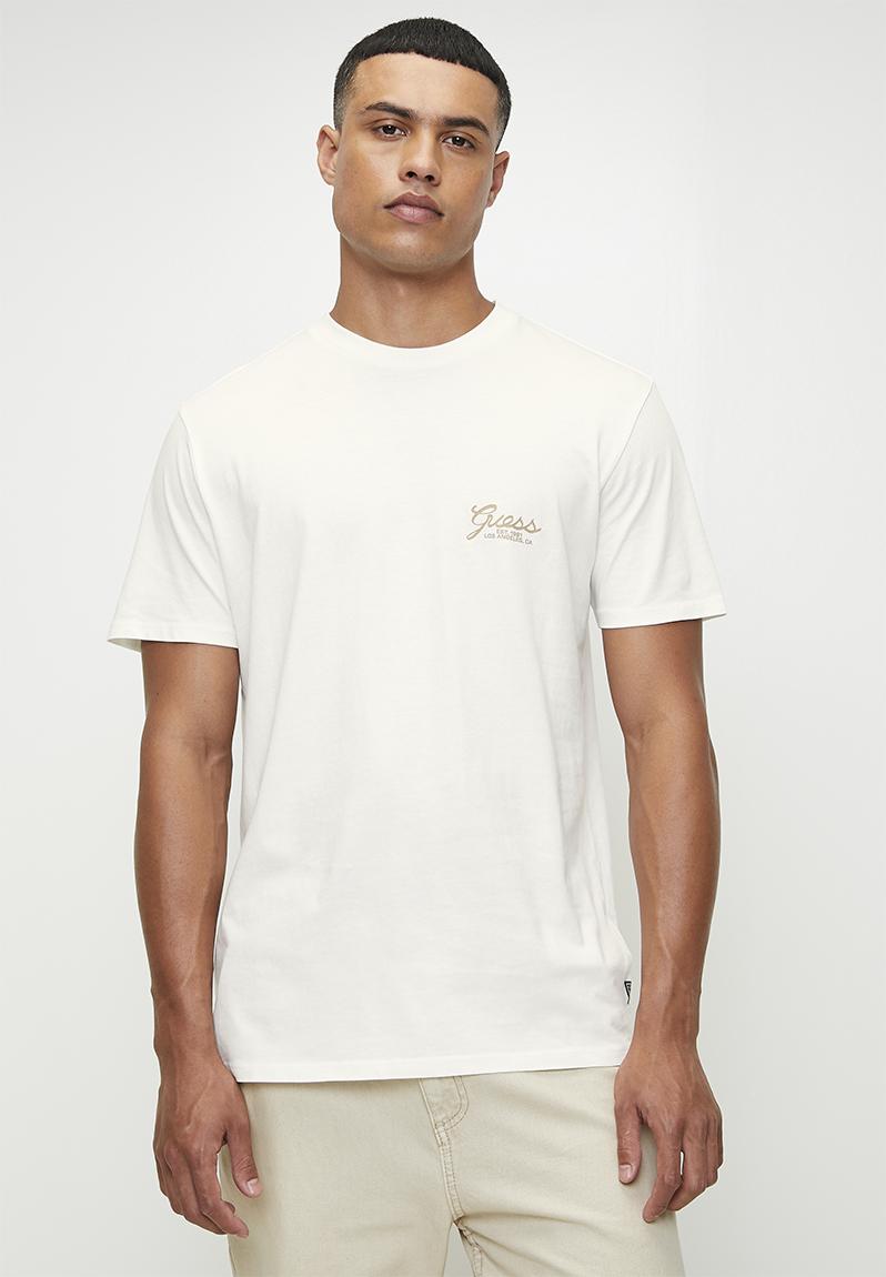 Ss Bsc Script Logo Tee - Pure White