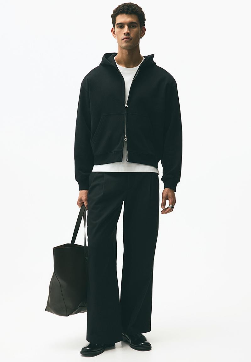 HYSFORM™ TIME PIECE ZIP HOODIE Loose fit boxy-style zip-through hoodie - black - 1300648001