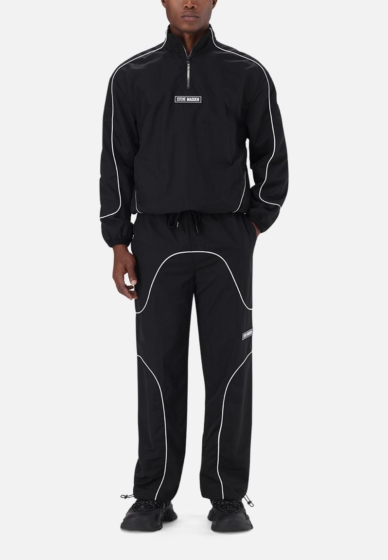 Perez Piping Track Bottom - Black