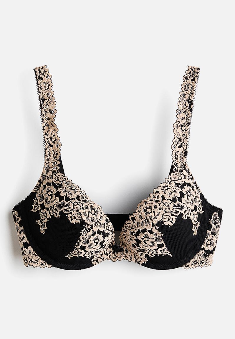 Lace super push-up bra - black/cream - 1332806001