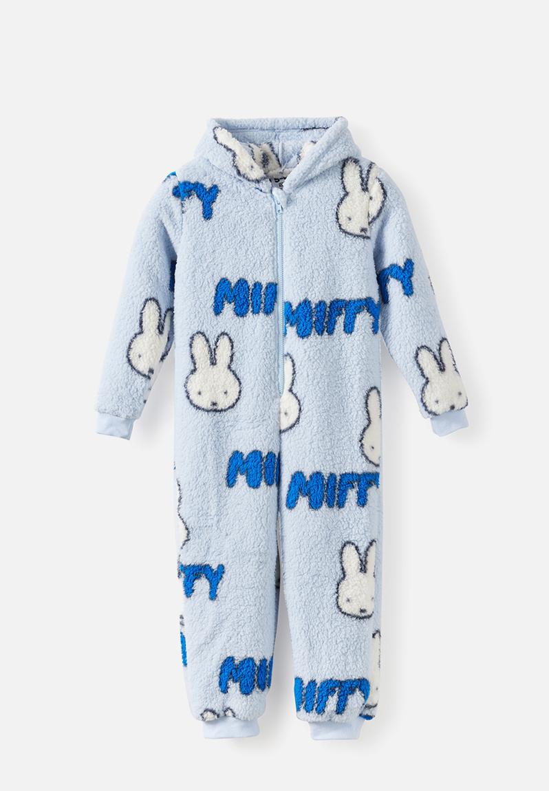 Hooded Onesie License - Lcn Mif Ice Blue/Miffy Bubble Faces