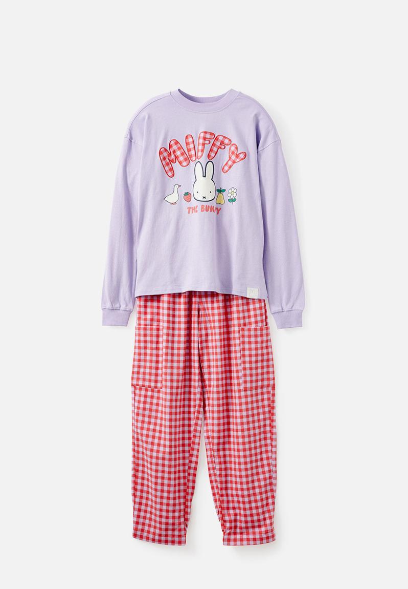 Miffy Adult Long Sleeve Pj Set License - Lcn Mif Vintage Lilac