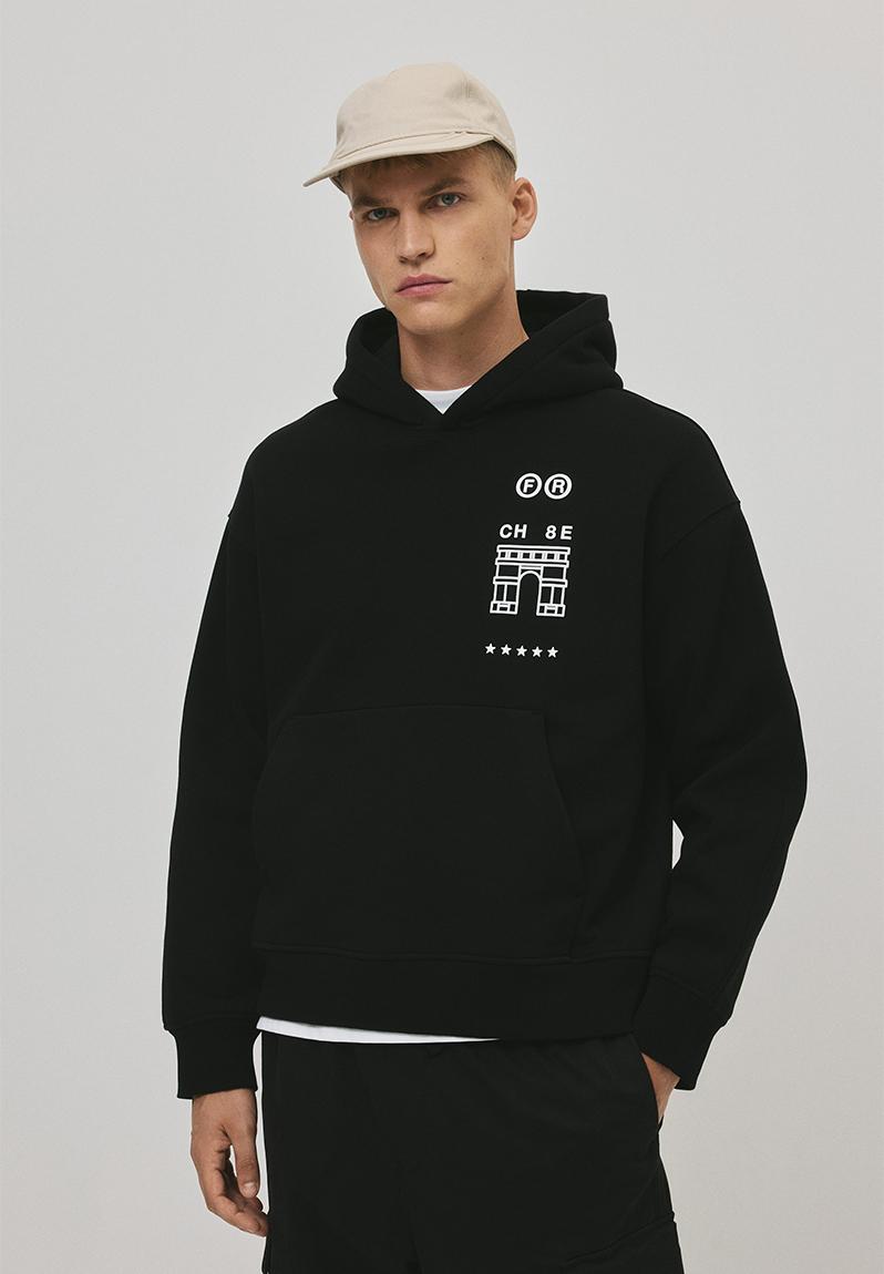 Loose fit hoodie - black/paris - 1296251002