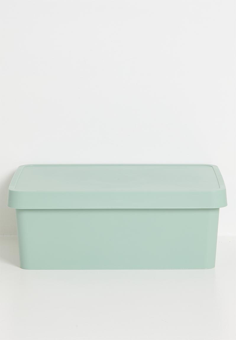 Stack storage box w lid 11 L - Green 1