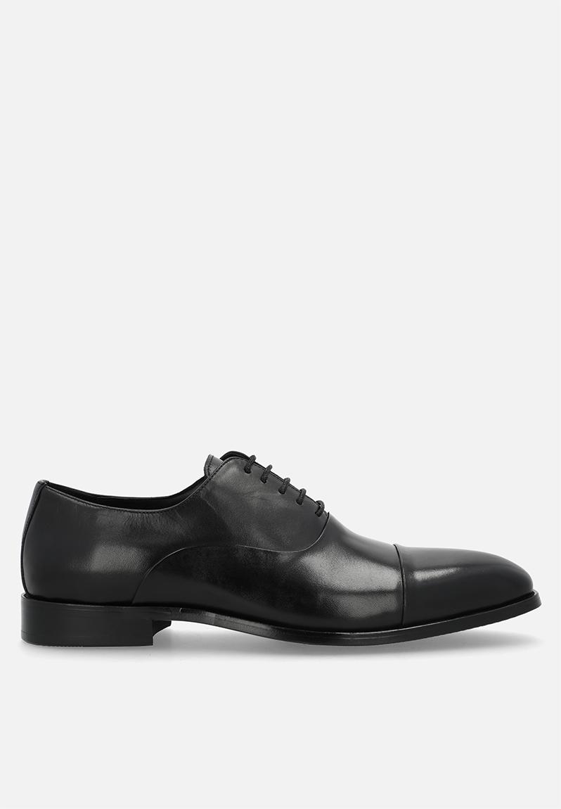 High Shine Toe Cap Oxford - Black