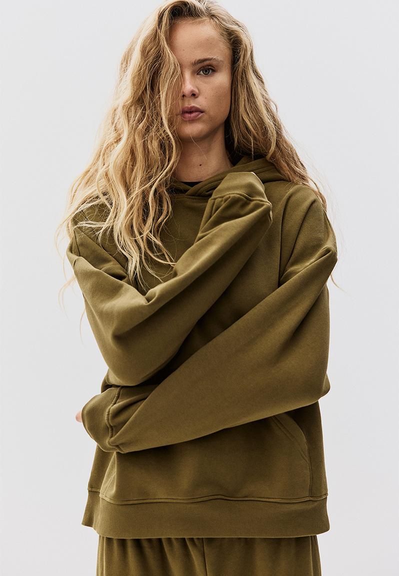 トップス stay OPENSHUT mode hoodie / KHAKI Hoodie - khaki green - 1307896006