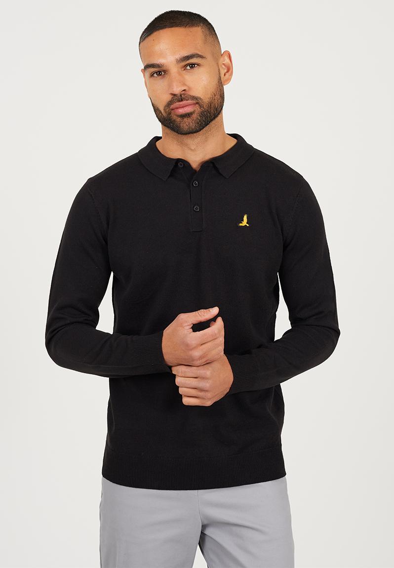 Branded Button Placket - Jet Black