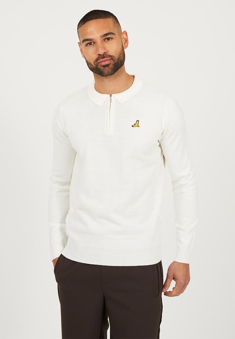 1/4 Zip Placket - Off White