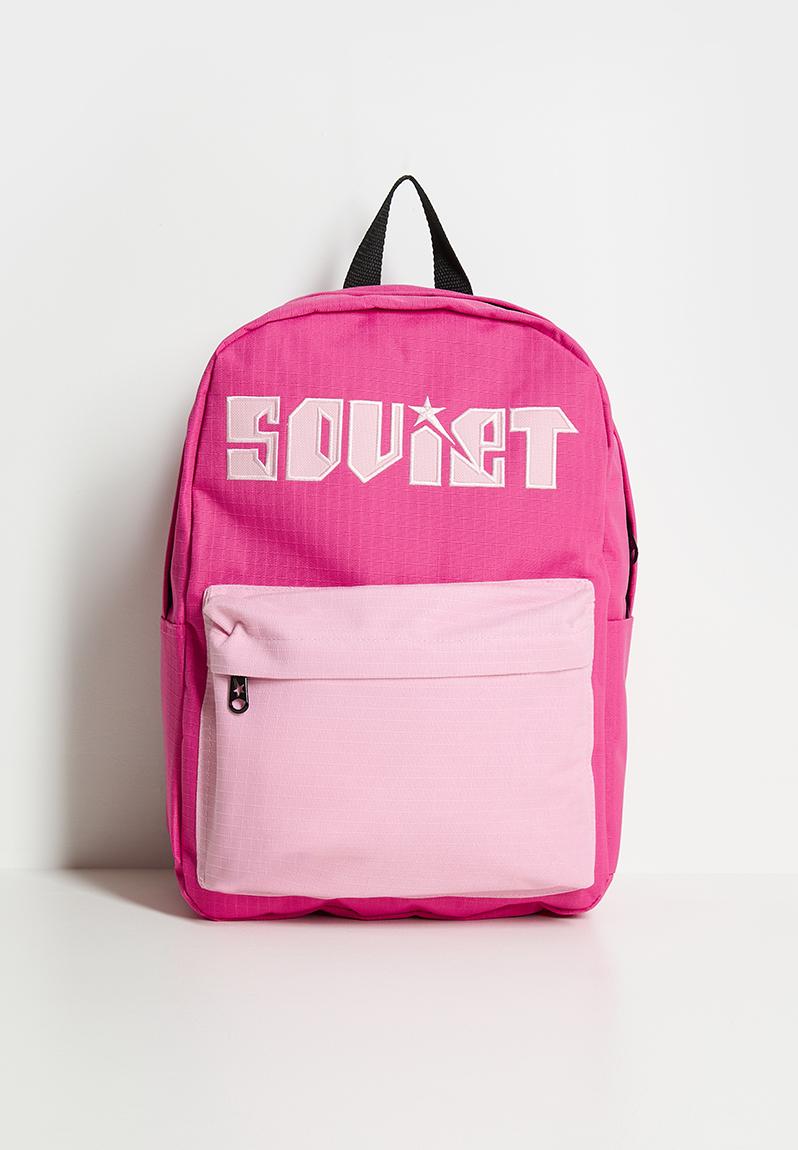 Reggae Backpack 2 Tone- Contrast Pocket - Lt Fuschia & Pink