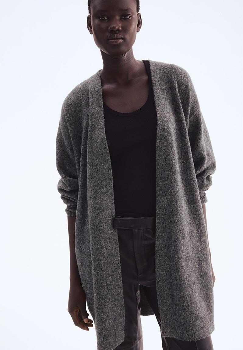 Long cardigan - dark grey - 0863595034