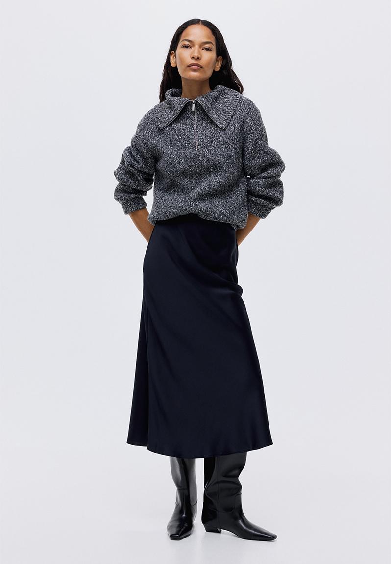 Midi skirt - navy blue - 1246922026