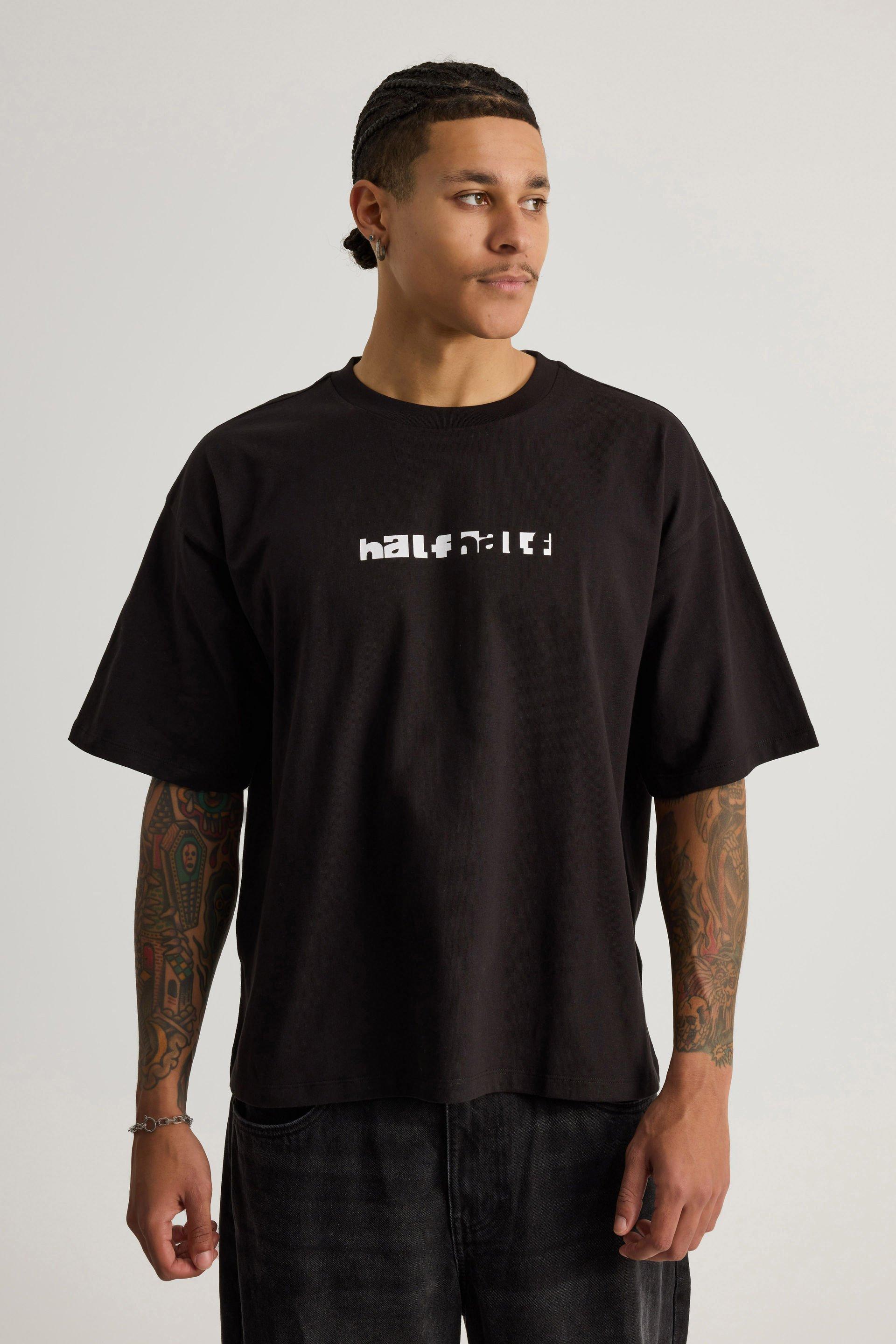 Half Half Box Fit Graphic T Shirt - Hh Black/Fragment Bricks
