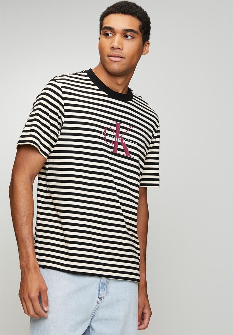 Short sleeve 20s stripe jersey monologo cn tee