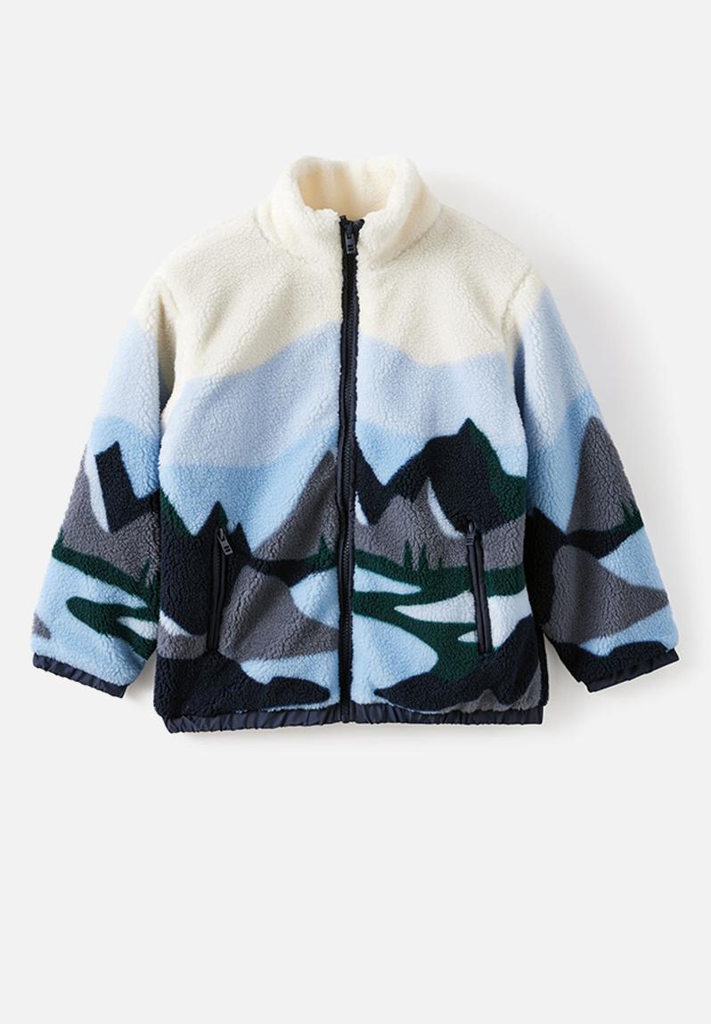 Simon Sherpa Jacket - Steel/Mountains