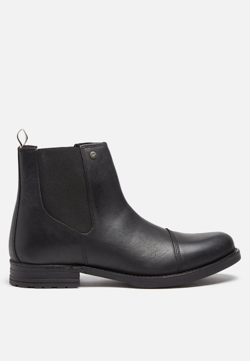 Simon leather chelsea boot - anthracite Jack & Jones Boots ...