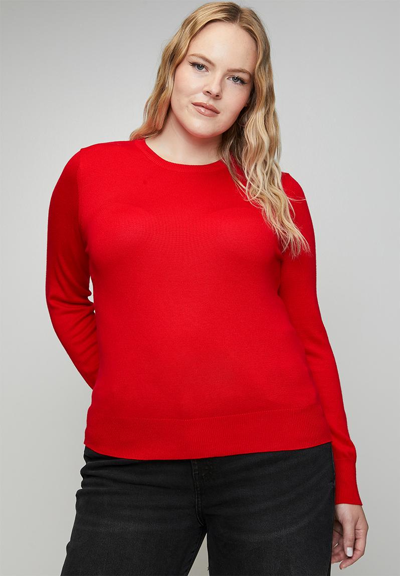 Plus Luxe Jumper - Cherry Red