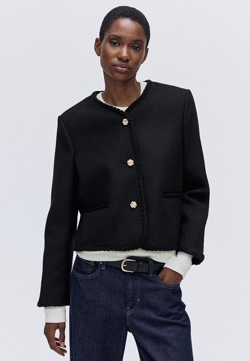 Boucle jacket - black - 1293054003