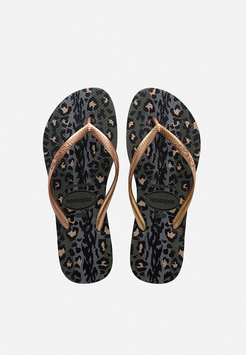 Slim animals - green olive Havaianas Sandals & Flip Flops | Superbalist.com