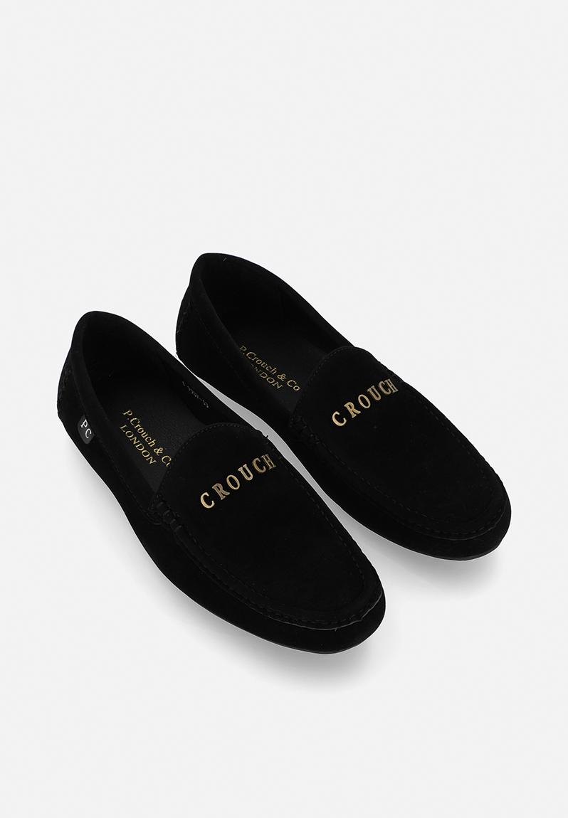 Crouch suede slip on- Black Suede