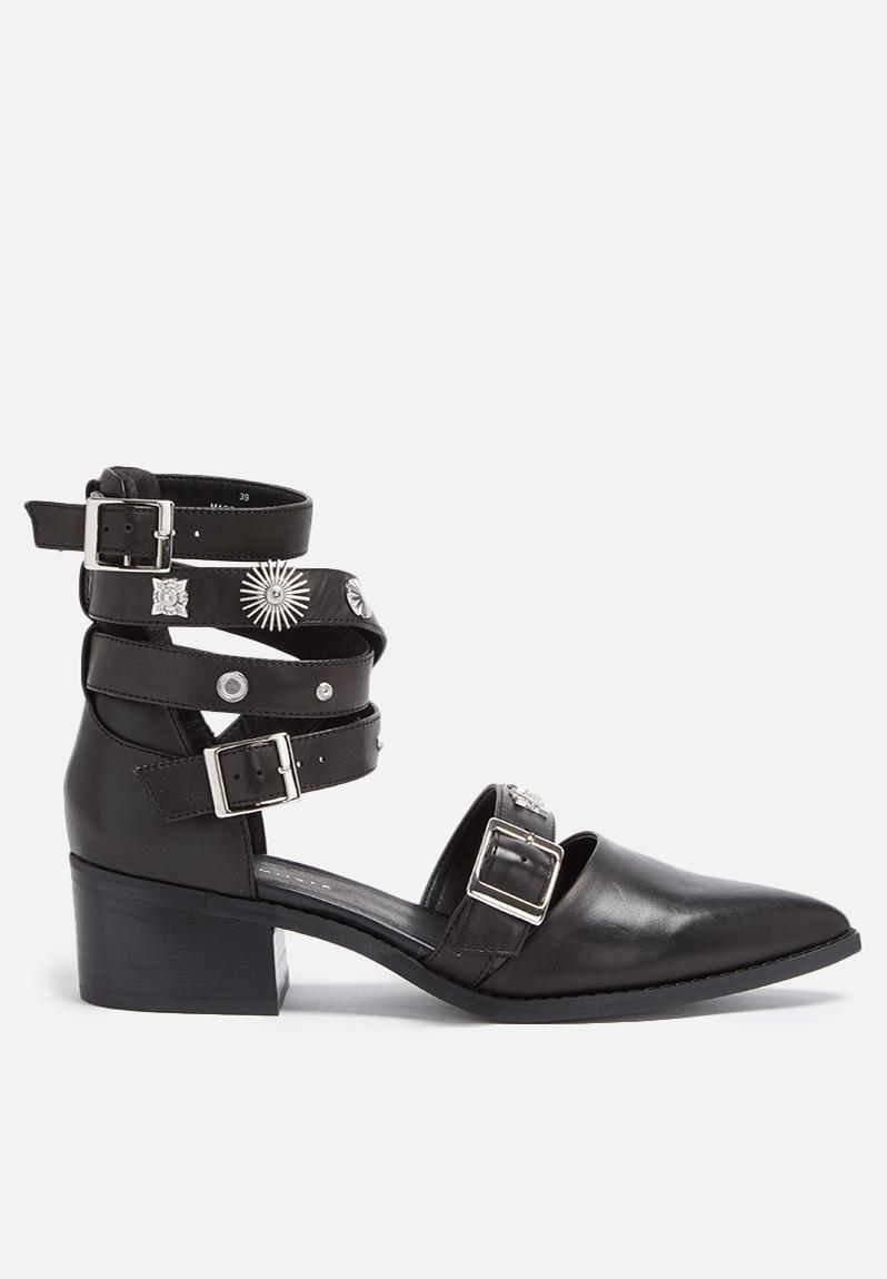 Uma - black leather E8 by Miista Heels | Superbalist.com