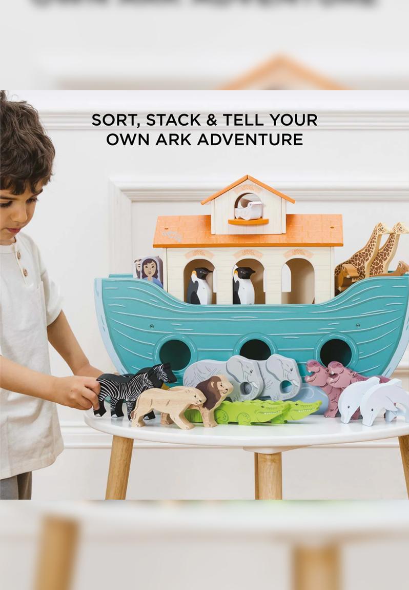 23 pcs Noah's Great Wooden Ark & Animals