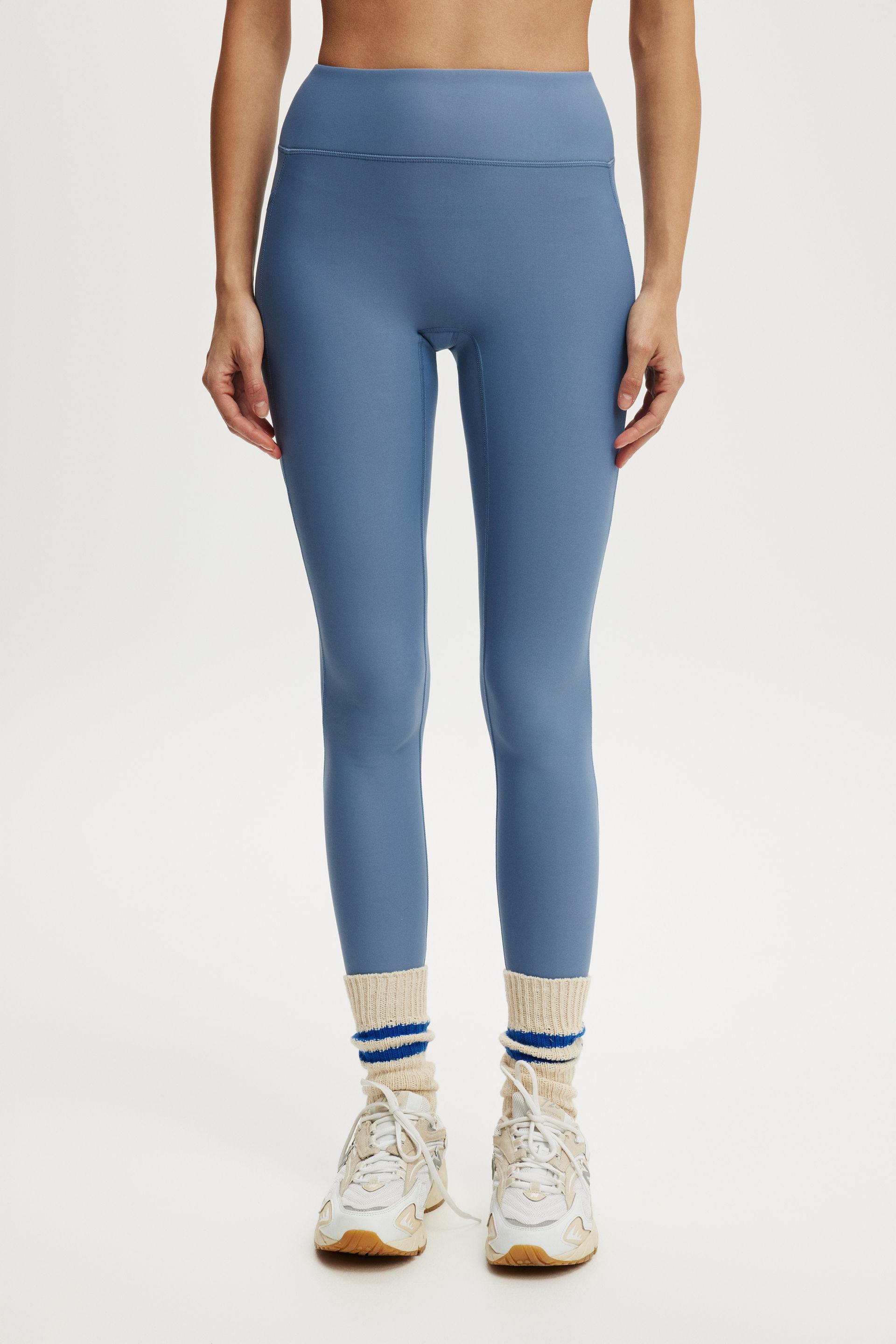 Fleece Lined Active Full Length Tight - Infinity Blue
