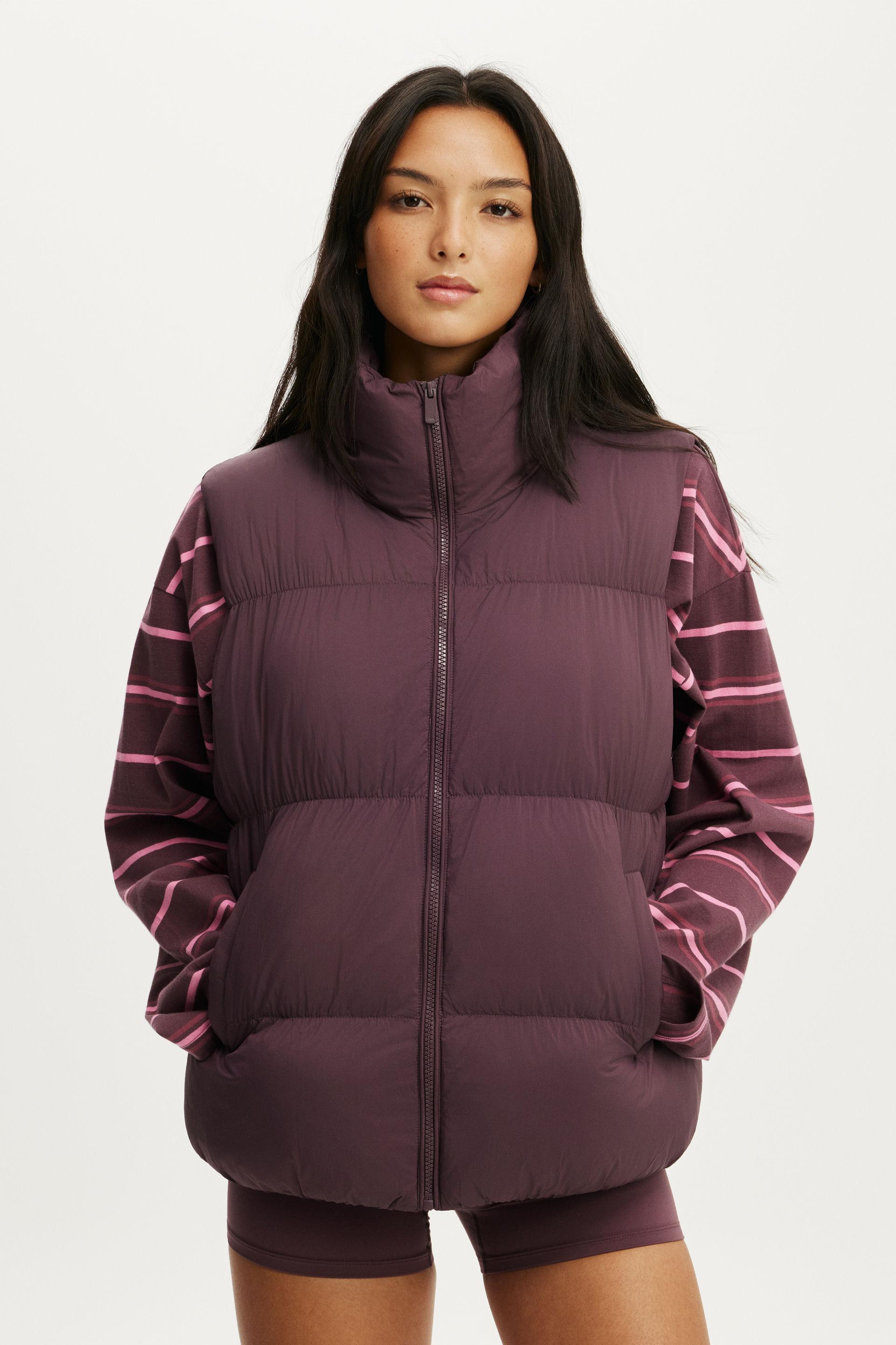 The Mother Puffer Vest - Choc Plum