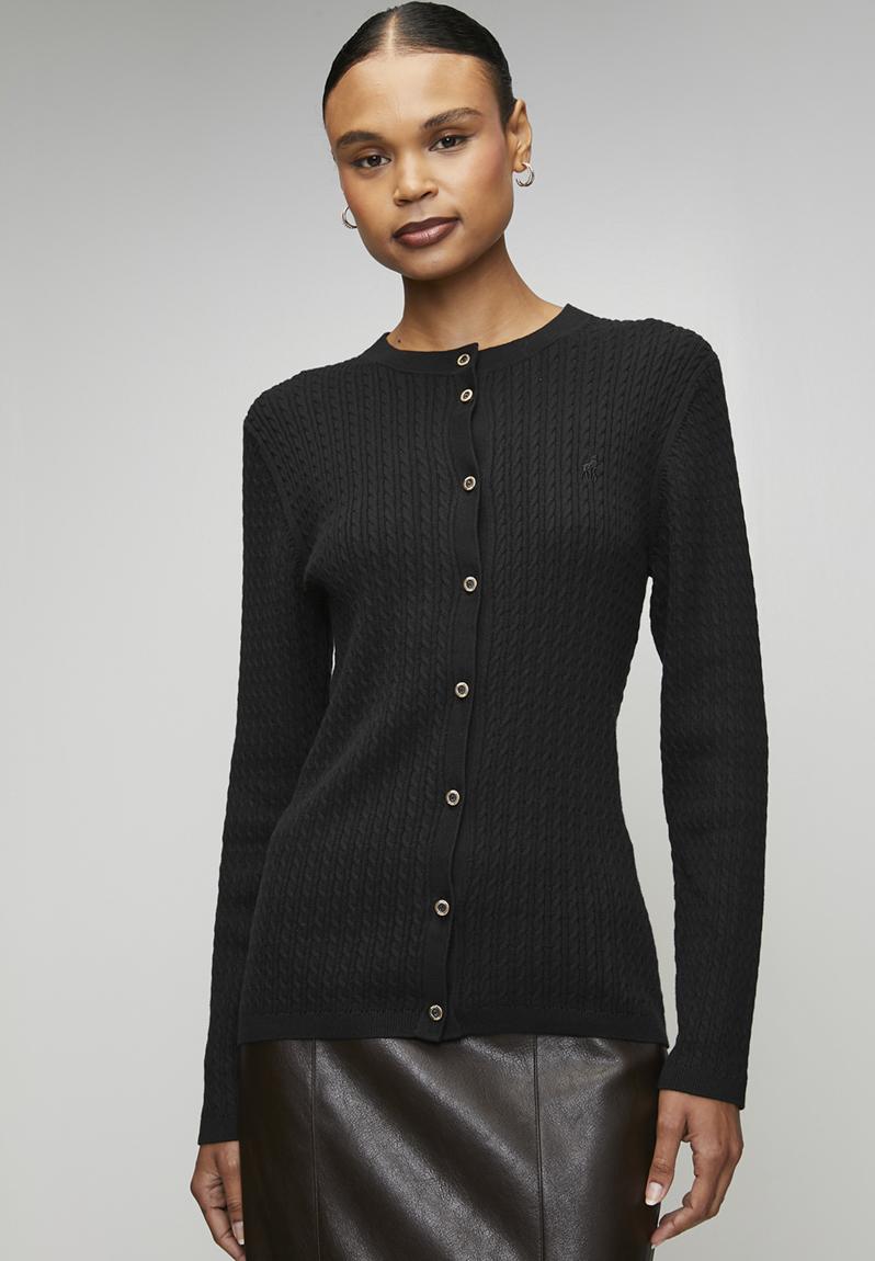 トップス louren melange knit cardigan black Wmn Zuri Ls Cable Knited Cardigan - Black