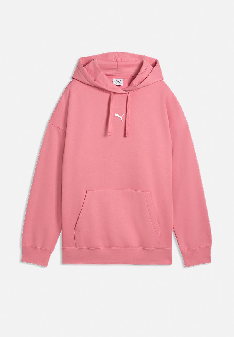 Plus Ess Oversized Hoodie Fl W - Wild Pink