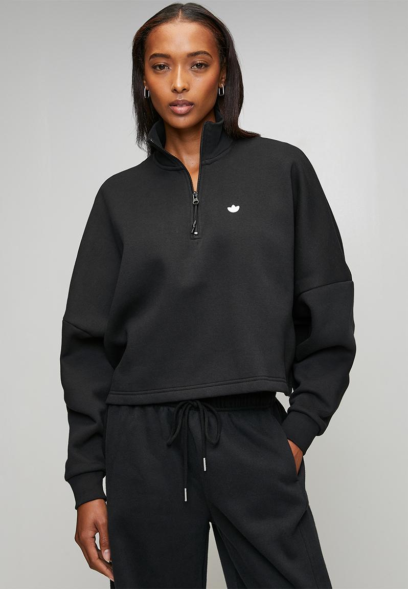 Ess Half Zip Fl W S26 - Black