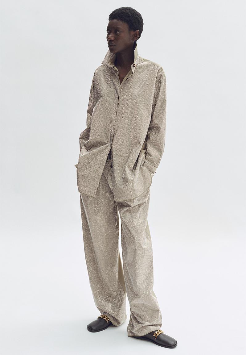 Stella McCartney H&M: Oversized embellished shirt - khaki green