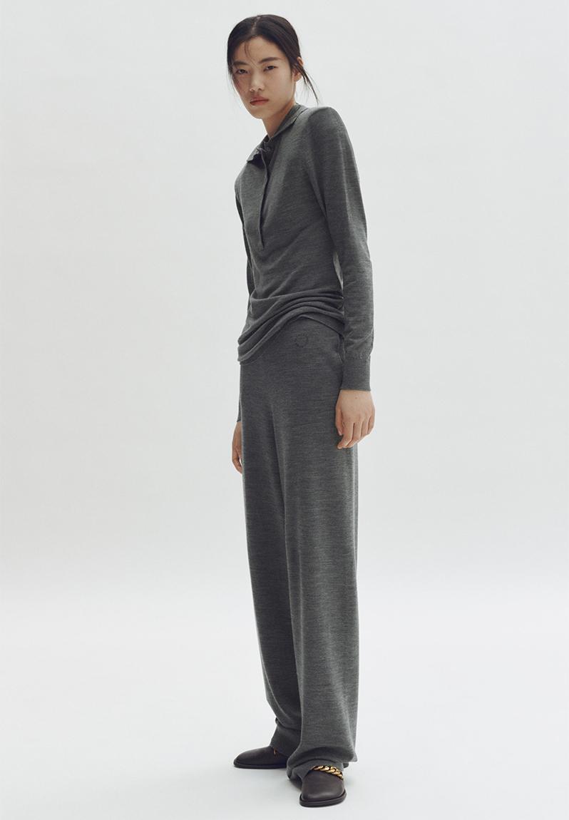 Stella McCartney H&M: Wide merino wool joggers - dark grey marl