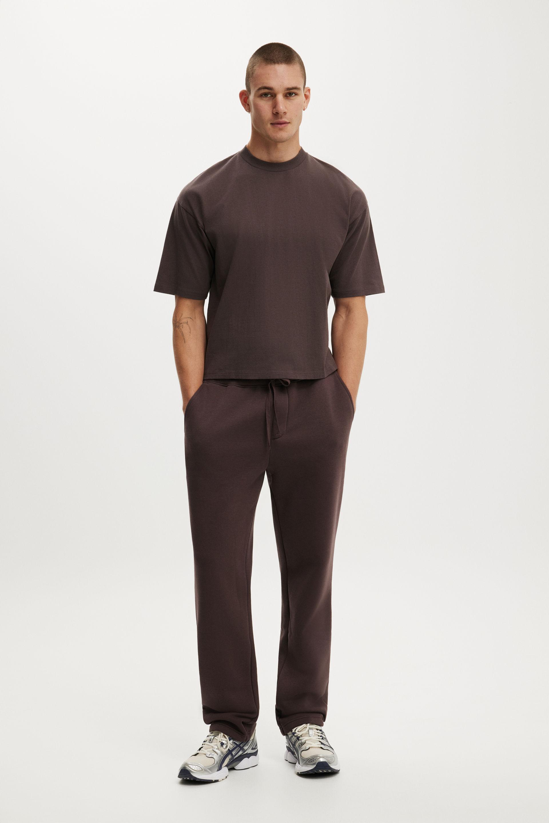 Relaxed track pant - dark brown