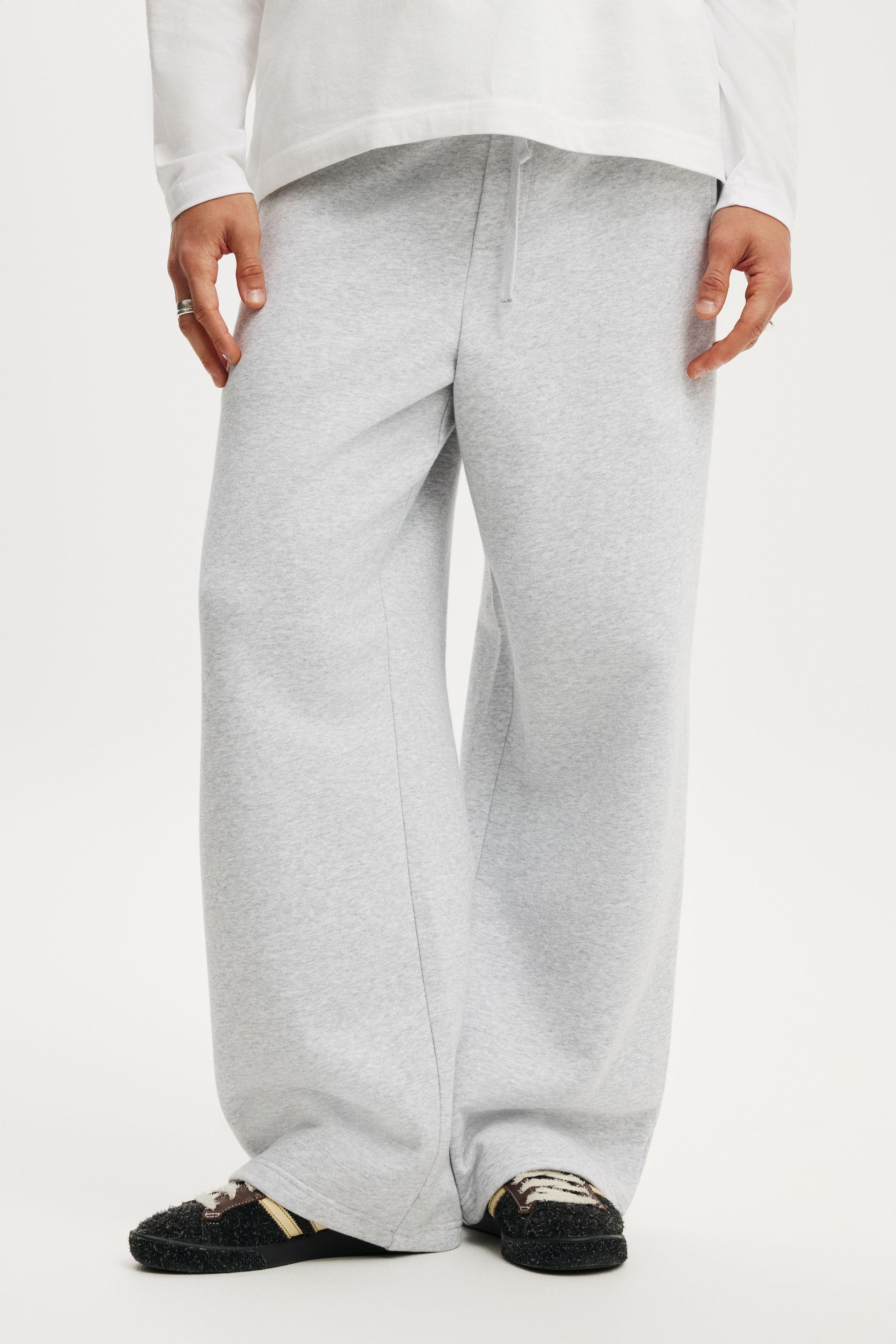 Super Baggy Track Pant- Grey Marle